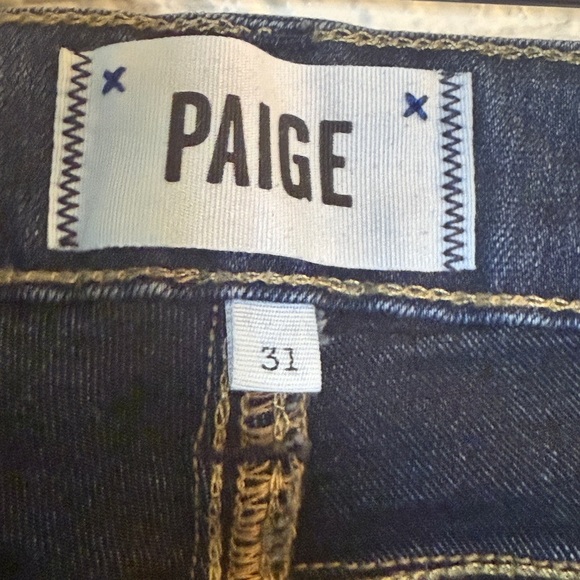 PAIGE Verdugo Ankle Dark Wash Skinny Jeans| Stretch Mid Rise - Picture 9 of 10
